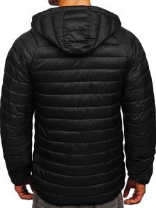 Blouson bombardier d'hiver XL pour hommes sur mesure imperméable à col montant tissu en toile écologique coupe ajustée 100% polyester - Product Image 2