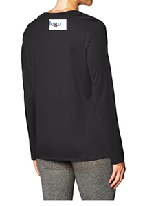 Camiseta de manga larga para rendimiento deportivo para mujer, Camiseta 100% de poliéster, ropa de baño importada a máquina - Product Image 3