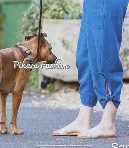 ใหม่ผู้หญิงElegantสีทึบข้อเท้าความยาวหลวมแขนกุดVคอผ้าลินินJumpsuitพร้อมกระเป๋า - Product Image 5