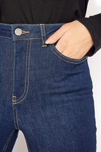 KEVEN IMPEX Jeans Rectos de Cintura Media para Mujer, Estilo Mom, Transpirables, Ecológicos, con Lavado Desgastado, Pantalón Largo de Mezclilla - Product Image 5