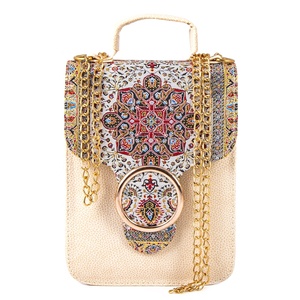 Sac hobo bohème pour femmes - Sac à main en tissu turc tissé couleur crème - Product Image 1