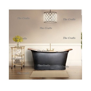 Bañera de Calidad exclusiva, bañera de Color negro de cobre hecha a mano, tamaño y forma personalizados, bañera a granel - Product Image 2