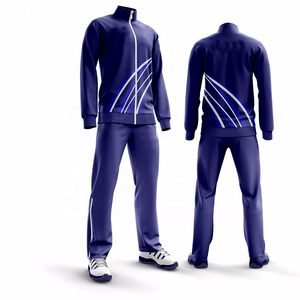 Men Blue Tiger Print <b>Tracksuit</b> Full Sleeve Zipper Sporty Jogging Suit Lightweight Spandex <b>Polyester</b> Outdoor Wear - Product Image 2