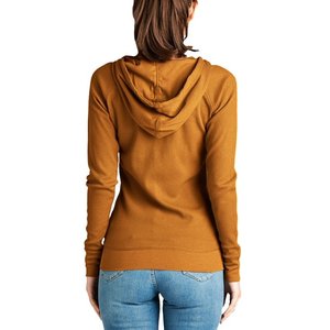 OEMWomen's Active Thermal Zip Up <b>Lightweight</b> <b>Hoodie</b> Casual Warm Up Jacket with Kangaroo Side Pockets - Product Image 2