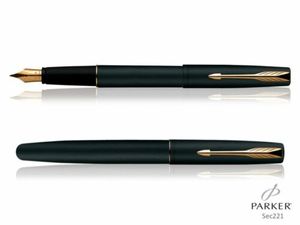 Bolígrafos de Tinta Premium Parker Executive Business, Serie Frontier, Negro Mate, Acero Inoxidable, Clip de Flecha Dorado Cromado, para Escritura - Product Image 5