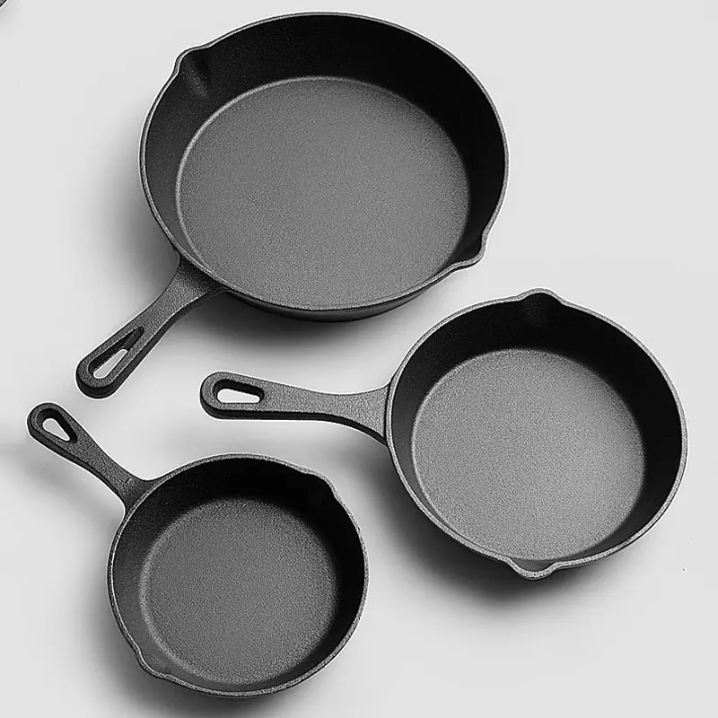 Meat Cookware Super Induction Heavy Duty Healthy Egg Cast Iron Non Stick Frying Pan
