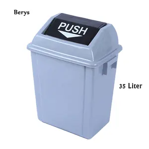 35 Liter Quart büro recycling durable indoor kunststoff trash abfall müll bin mit deckel für verkauf