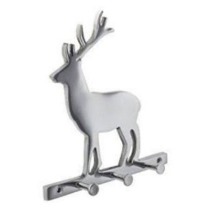 New Decorative Light Grey Nickel Reindeer Stocking Holders Antique and Unique New Handmade Decorative Items - Product Image 1