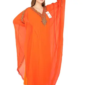 Đầm Kaftan Dân Tộc Đính Cườm Sang Trọng Bán Sỉ Mới Quần Áo Nữ Hồi Giáo Abaya Dài Vừa Vặn Quần Áo Dubai Thổ Nhĩ Kỳ Ả Rập Hồi Giáo Ngoại Cỡ