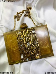 Exclusive Elegant Handmade Bridal Resin <b>Clutches</b> and Evening Bags by Craftstages International for Special Occasions - Product Image 2