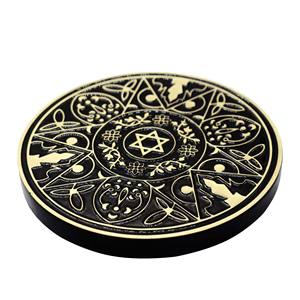 Sous-verres en laiton fabriqués à la main de haute qualité gravés en profondeur tapis de Table de conception de nouveauté pour la décoration de Table de cadeaux de bureau à domicile - Product Image 5