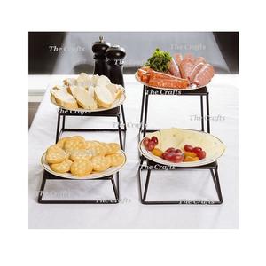 โต๊ะเหล็กสีดำทรงกลมสำหรับบุฟเฟ่ต์อาหารเค้กผลไม้ร้านอาหาร - Product Image 5