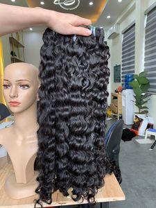 Cabello humano rizado euroasiático vietnamita para tejer a máquina, trama de 100g, venta al por mayor de 8 a 32 pulgadas - Product Image 4