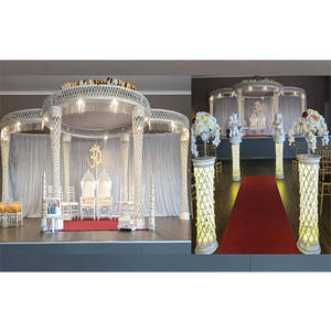 Elegante boda diamante cristal Mandap Sydney elegante perla plata boda Mandap último diseño perla BLANCO CRISTAL Mandap - Product Image 1