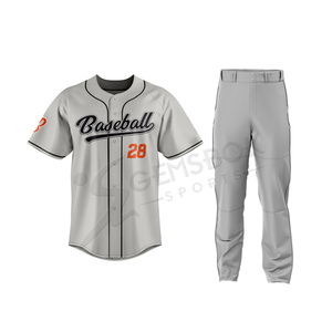 Vente en gros Impression personnalisée Séchage rapide Respirant 100% Polyester Vêtements de baseball pour hommes Conceptions personnalisées Ensembles d'uniformes de baseball - Product Image 1