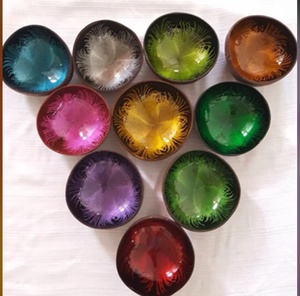 Ms. Laura Decorative Lacquer Coconuts Bowls for Home Decoration - Product Image 1