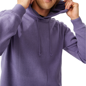 2021 Custom bulk design logo blank fleece fitness men casual full Sleeve purple color pure cotton fleece as per customer demand. - Product Image 2