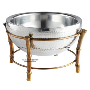 Bol de service en forme de bateau en aluminium écologique Finition dorée personnalisée pour la décoration de la maison ou l'utilisation au restaurant - Product Image 6