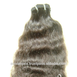 Cabello humano remy de color Natural, cabello de textura natural de la India, templo Virgen del Sur - Product Image 1