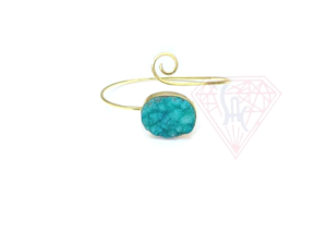 Multi Color Gemstone Chapado en oro El mejor regalo para el día de San Valentín y Navidad Brazaletes ajustables hechos a mano - Product Image 3