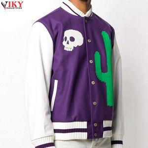 Letterman-Chaqueta de chenilla bordada, diseño personalizado, chenilla de béisbol - Product Image 4