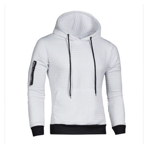 เสื้อฮู้ดสไตล์ย่นสีดำ Rib Haider สีเทาสำหรับผู้ชาย - Product Image 2