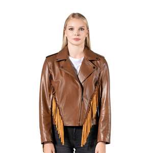 Chaqueta Gruesa y Transpirable con Cuello Alto y Detalles de Cuero para Mujer - Product Image 1