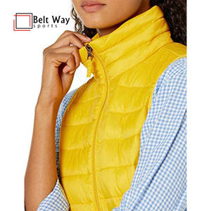 Chaqueta acolchada de nailon para mujer de alta calidad 2024 Chaleco de punto de algodón 100% estilo informal con cremallera precio barato - Product Image 3