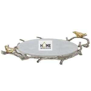 Cuenco de lujo con diseño de aves y soporte para pastel, cuencos de decoración elegantes, Base de mármol - Product Image 1