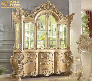 Designer Qualité Bois Almirah et Commode Luxueux Italien En Teck Bois Almirah D'or Finition Salon Meubles Articles Offre Spéciale - Product Image 2