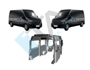 Painel camper van caravan mestre movano, nv400 l2h2 abs, revestimento plástico, dobro, porta deslizante, sem canal de ar