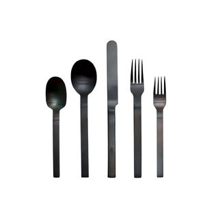 Rose Gold <b>Flatware</b> <b>Sets</b> Reusable Whole Copper Cutlery Rose Gold Shinny Fashionable Trending Design Stainless Steel - Product Image 2