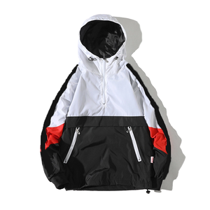 2022 vente en gros hommes de haute qualité hiver coupe-vent veste XL manteaux avec capuche nouvel état tissé tissu coupe-vent manteau - Product Image 4