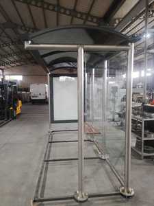 Forma personalizada moderna 12V luz LED de baja potencia autobús refugio exterior Rectangular acero CLP MUPI parada de autobús para publicidad cajas de luz - Product Image 6