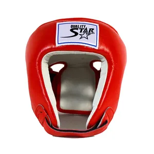 Cowhide Made Face Safety Dummy Head Guards Genuine Leather Made Boxing Punching Training Wear Head Guards