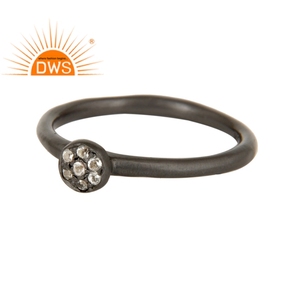 Bague en pierre précieuse topaze naturelle blanche, argent Sterling anodisé, Simple, fait à la main, vente en gros, offre spéciale - Product Image 1