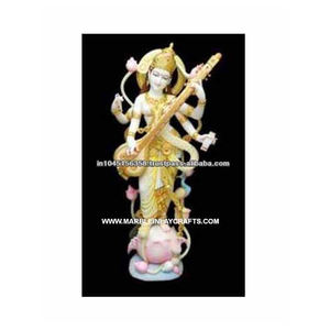 Debout Saraswati Statue De Marbre - Product Image 1