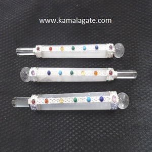 Handmade Natural White <b>Selenite</b> <b>Wand</b> 7 Chakra Crystal Healing Gemstone Semi-Precious Stone Craft for Reiki Chakra Balancing - Product Image 3