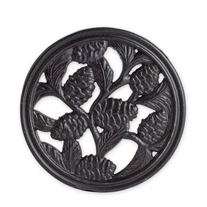 Dessous de plat en métal à motif de raisins pour cuisine et salle à manger Plat chaud décoratif romantique - Product Image 1