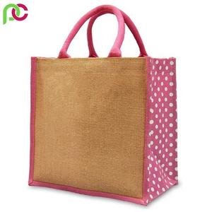 Sac d'épicerie en jute à poignée en bois écologique imprimé personnalisé avec fermeture à glissière pour la publicité et le shopping - Product Image 4