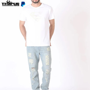 เสื้อยืดแขนสั้นฮิปฮอปแนวสตรีทเสื้อยืด100ผ้าฝ้ายแขนสั้นเล่นกีฬา - Product Image 4