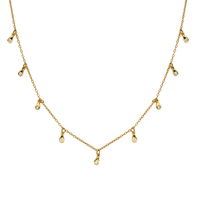 ROXI — Mini collier en argent Sterling S925, Mini goutte d'eau, diamant, Style empilé, chaîne de clavicule