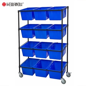 Carro de almacenamiento ajustable de 4 niveles para pedidos de comercio electrónico - Product Image 5