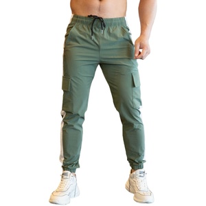 กางเกงคาร์โก้ขายาวสำหรับผู้ชาย,กางเกงยิมแบบลำลองมีกระเป๋า - Product Image 2