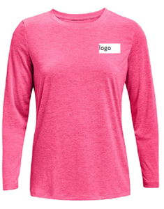 Hot Selling Women's <b>Tech</b> Crew Long Sleeve Cheap Stock Fashion T-Shirt 100% Polyester Imported Machine <b>Wash</b> Stock Lots - Product Image 1