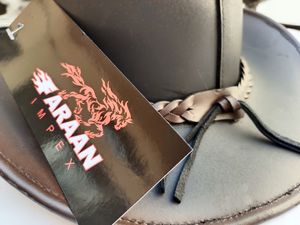 Sombrero de cuero unisex australiano estilo occidental con estampado de bandera de vaquero moda de verano para actividades al aire libre pesca y viajes - Product Image 3