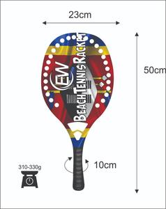 Raquettes de beach tennis sur mesure pour padel/spaddle, logos personnalisés, combinaisons de couleurs, poignée en fibre de carbone, poids 320-340g, longueur 50cm - Product Image 4