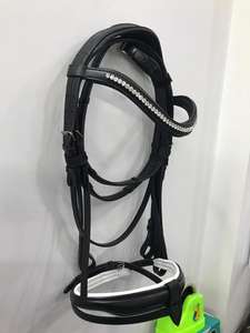 Brida de Cuero de Primera Calidad con Muserola de Caída y Riendas Antideslizantes, Equipo Ecuestre de Primera Calidad - Product Image 2