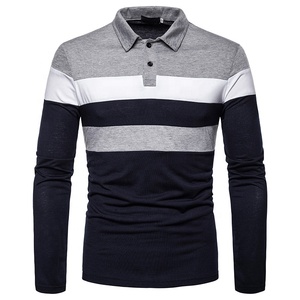 Polos de manga larga para hombre recién llegados, camisetas de polo de algodón para hombre joven de alta calidad, servicio OEM a buen precio - Product Image 3