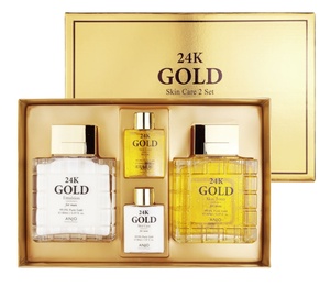 ชุดผลิตภัณฑ์ดูแลผิวหน้า Anjo Professional 24K GOLD SKIN CARE HOMME สำหรับผู้ชาย โทนเนอร์ ครีม โลชั่น บำรุงผิวหน้า เครื่องสำอางเกาหลี K-beauty - Product Image 1
